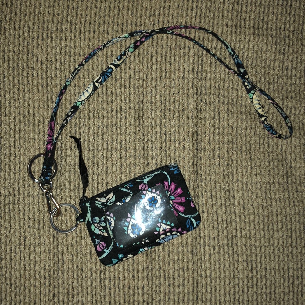 Vera Bradley Bramble id case and lanyard set